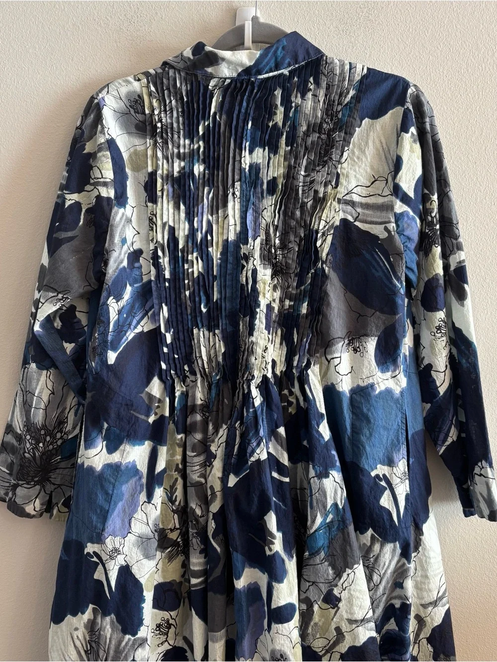 Dress Addict Floral Pleated Button Down Midi Dress Size Medium - Picture 5 of 13